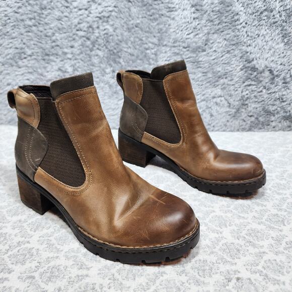 Born Women's Chelsea Style Madyson Lug Sole Leather Boots Size 11M - Picture 2 of 6
